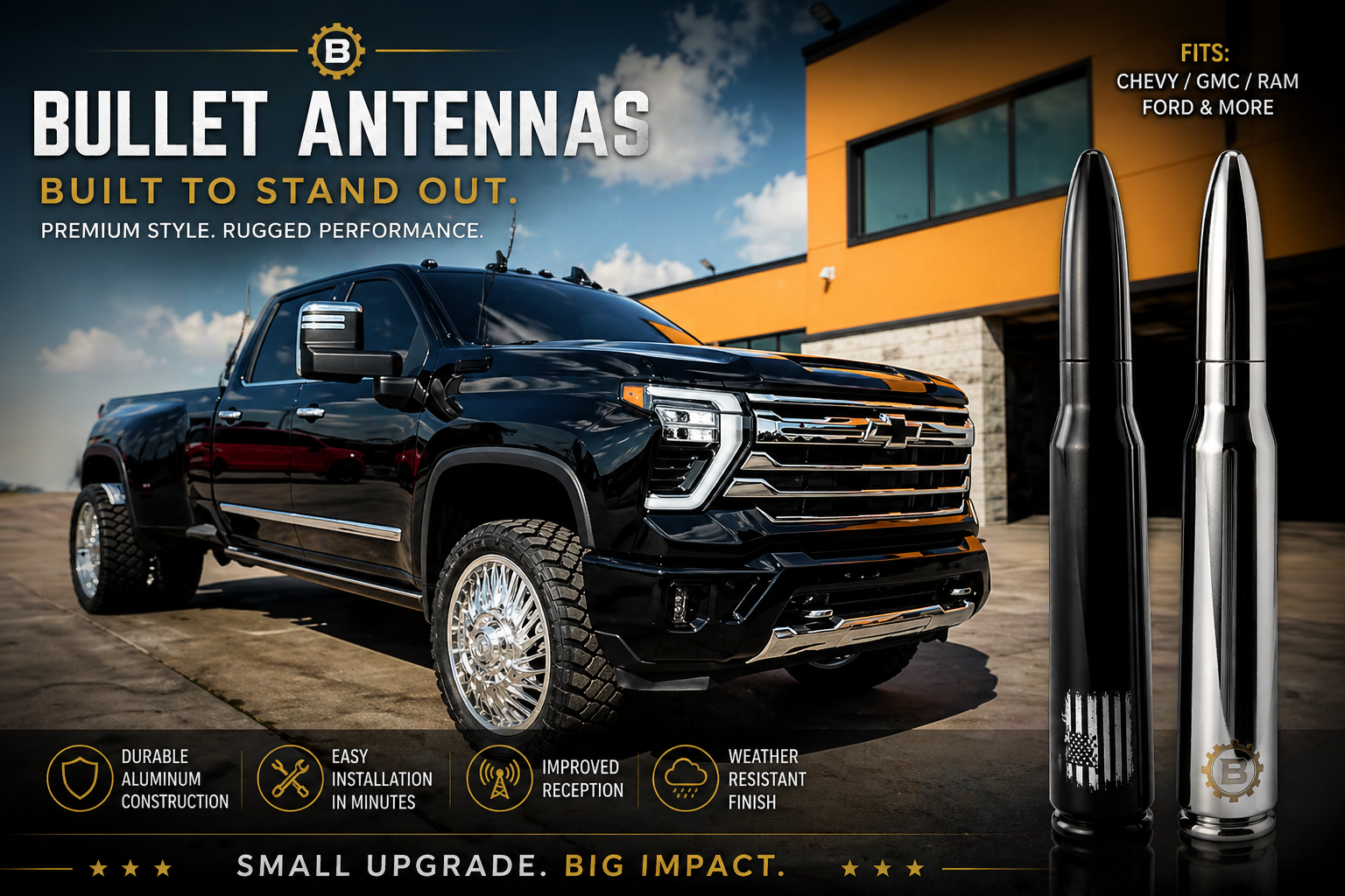 .50 Cal Bullet Antena