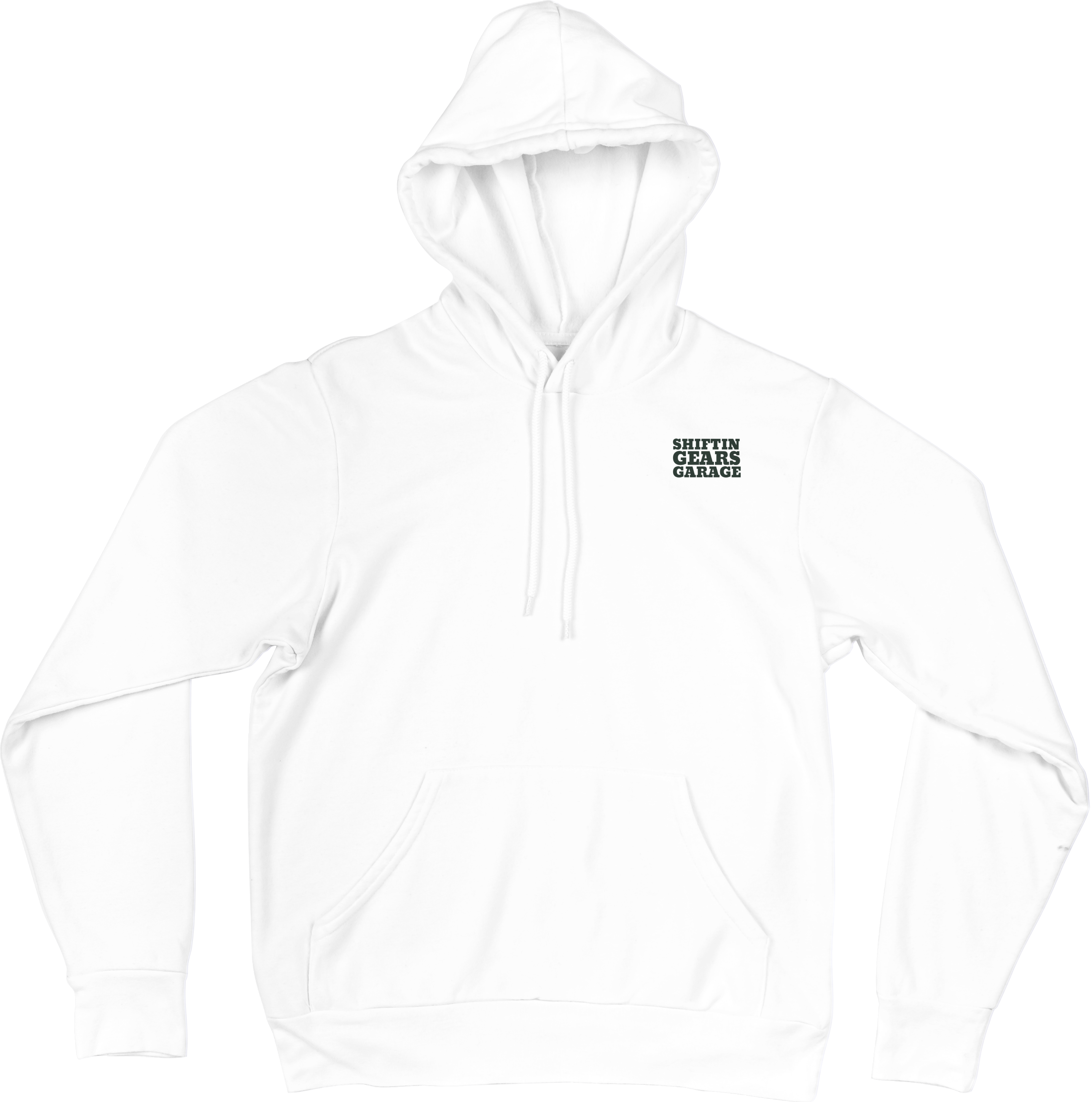 White Shiftin Gears Hoodie