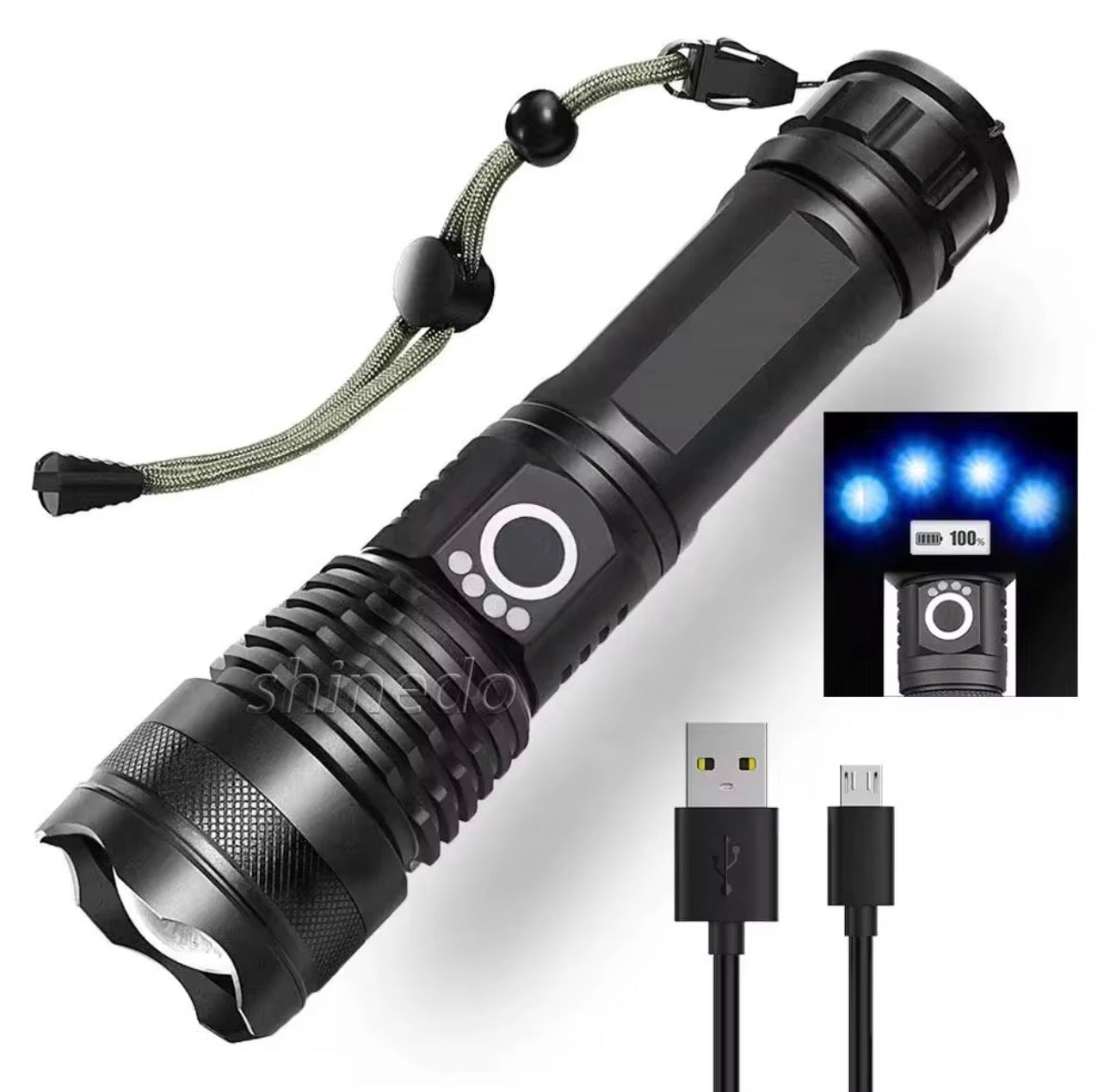 2000 lumens waterproof flashlight