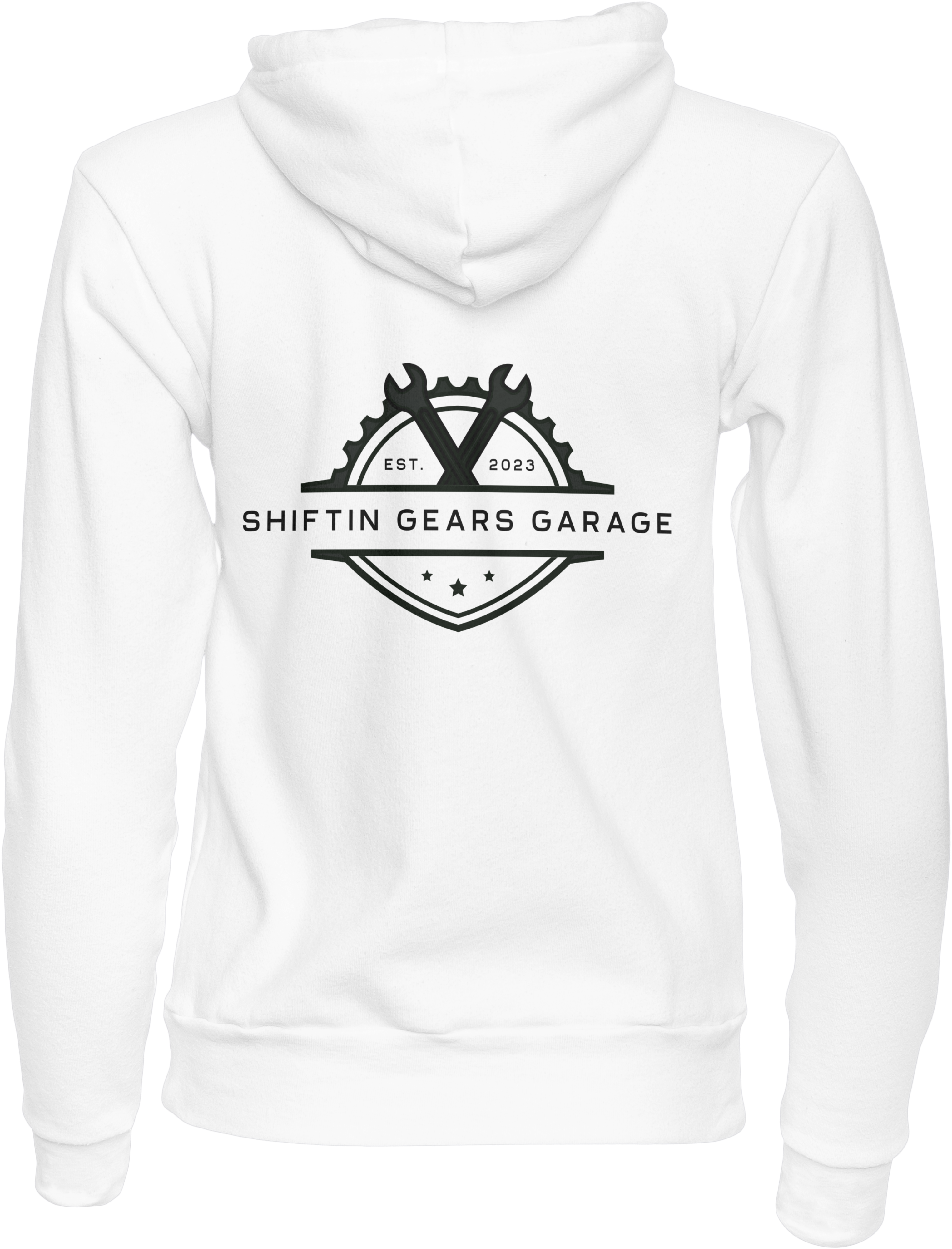 White Shiftin Gears Hoodie