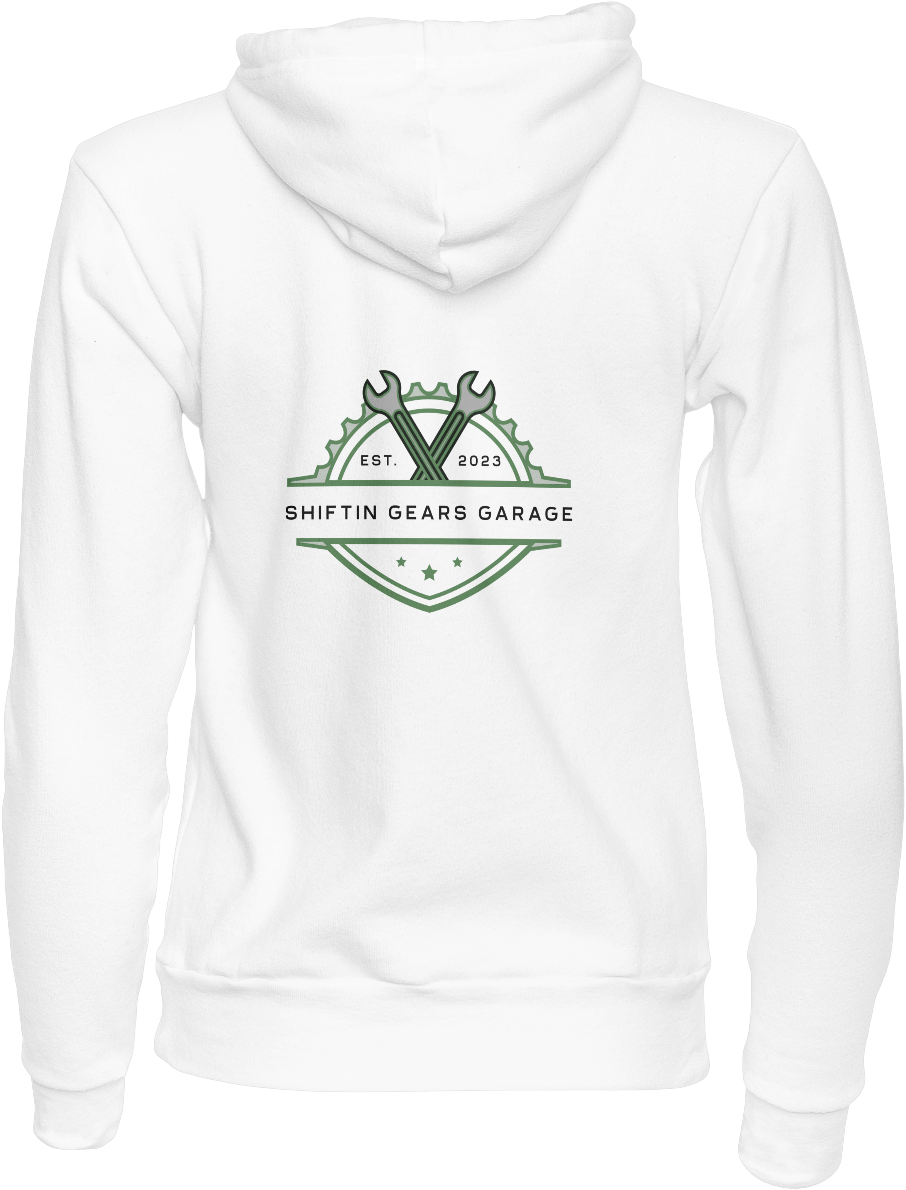 White Shiftin Gears Hoodie